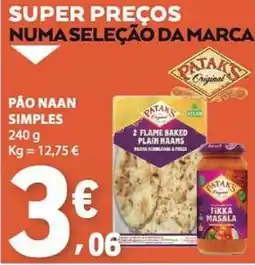 E.Leclerc Pataks pão naan simples promoção
