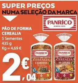E.Leclerc Pão de forma cerealia promoção