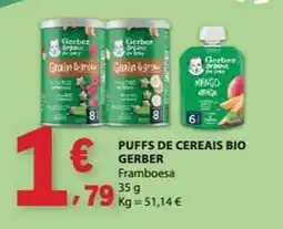 E.Leclerc Puffs de cereais bio gerber promoção
