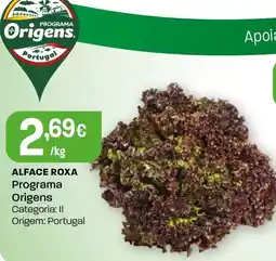 Intermarché Alface roxa Programa Origens promoção