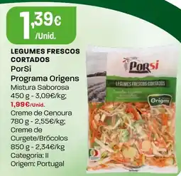 Intermarché Legumes frescos cortados porsi programa origens promoção
