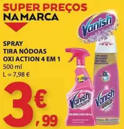 E.Leclerc Spray tira nódoas oxi action 4 em 1 Vanish promoção