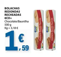E.Leclerc Bolachas redondas recheadas €co+ promoção