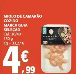 E.Leclerc Miolo de camarão cozido marca guia seleção promoção