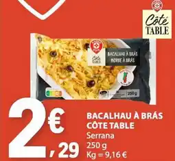 E.Leclerc Bacalhau à brás côte table promoção