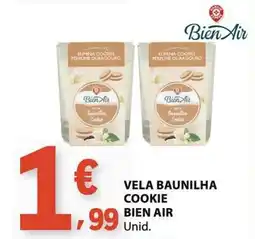 E.Leclerc Vela baunilha cookie bien air promoção
