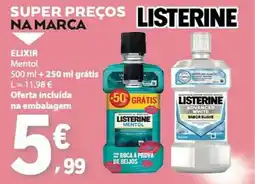 E.Leclerc Listerine elixir mentol promoção