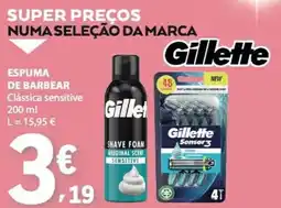 E.Leclerc Gillette Espuma de barbear promoção