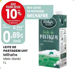 Intermarché Leite de pastagem uht Milhafre promoção