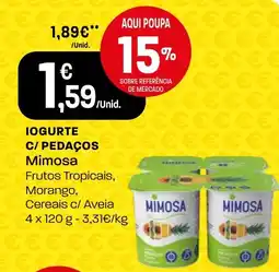 Intermarché Iogurte c/ pedaços Mimosa promoção