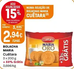 Intermarché Bolacha maria Cuétara promoção