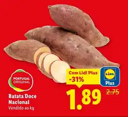 Lidl Batata Doce Nacional promoção