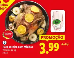 Lidl Pato Inteiro com Miúdos promoção