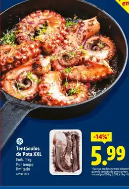 Lidl Tentáculos de Pota XXL promoção