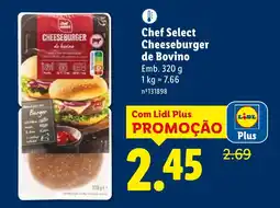 Lidl Chef Select Cheeseburger de Bovino promoção