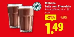 Lidl Milbona Leite com Chocolate promoção