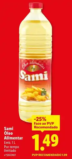 Lidl Sami Óleo Alimentar promoção