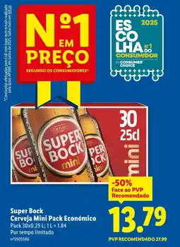 Lidl Super Bock Cerveja Mini Pack Económico promoção