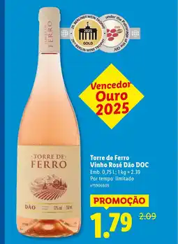 Lidl Torre de Ferro Vinho Rosé Dão DOC promoção