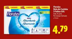 Lidl Floralys Rolo de Cozinha 3 Folhas XXL promoção