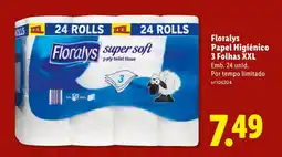 Lidl Floralys Papel Higiénico 3 Folhas XXL promoção