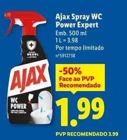 Lidl Ajax Spray WC Power Expert promoção
