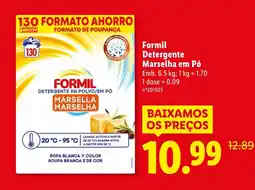Lidl Formil Detergente Marselha em Pó promoção