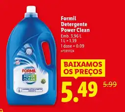 Lidl Formil Detergente Power Clean promoção
