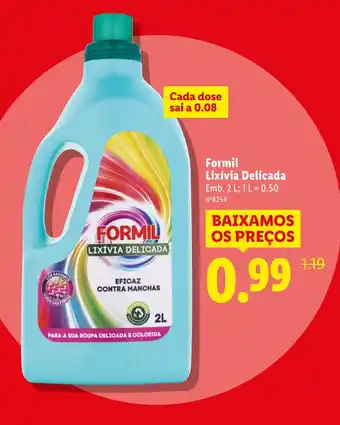 Lidl Formil Lixívia Delicada promoção