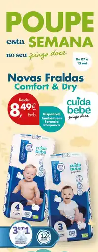 Pingo Doce Novas Fraldas Comfort & Dry promoção