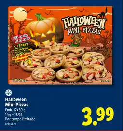 Lidl Halloween Mini Pizzas promoção