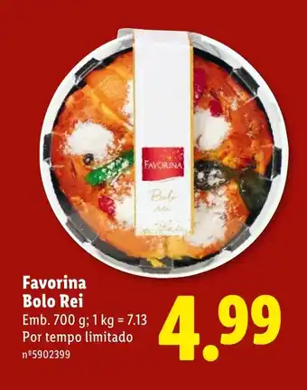 Lidl Favorina Bolo Rei promoção