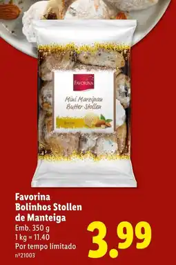 Lidl Favorina Bolinhos Stollen de Manteiga promoção