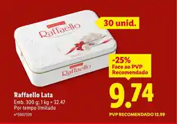 Lidl Raffaello Lata promoção