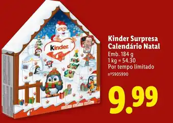 Lidl Kinder Surpresa Calendário Natal promoção