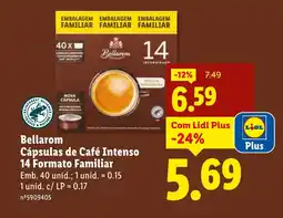 Lidl Bellarom Cápsulas de Café Intenso 14 Formato Familiar promoção