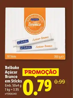 Lidl Belbake Açúcar Branco em Sticks promoção