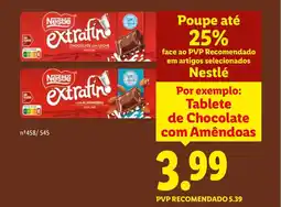 Lidl tablete de Chocolate com Amêndoas promoção