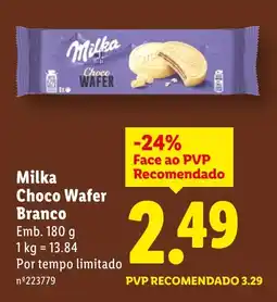 Lidl Milka Choco Wafer Branco promoção