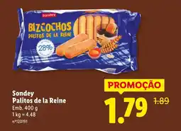 Lidl Sondey Palitos de la Reine promoção