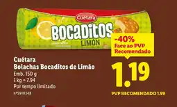 Lidl Cuétara Bolachas Bocaditos de Limão promoção