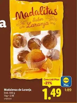 Lidl Madalenas de Laranja promoção