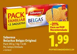 Lidl Saborosa Bolachas Belgas Original promoção