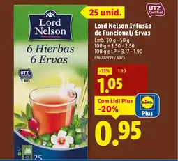 Lidl Lord Nelson Infusão de Funcional/ Ervas promoção