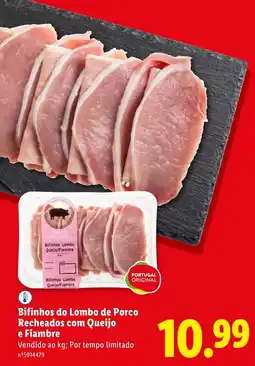 Lidl Bifinhos do Lombo de Porco Recheados com Queijo e Fiambre promoção