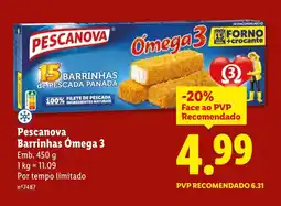 Lidl Pescanova Barrinhas Ómega 3 promoção