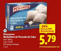 Lidl Pescanova Medalhões de Pescada do Cabo promoção