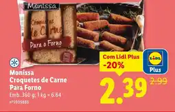 Lidl Monissa Croquetes de Carne Para Forno promoção