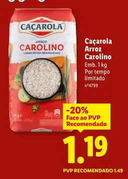 Lidl Caçarola Arroz Carolino promoção
