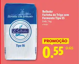 Lidl Belbake Farinha de Trigo sem Fermento Tipo 55 promoção